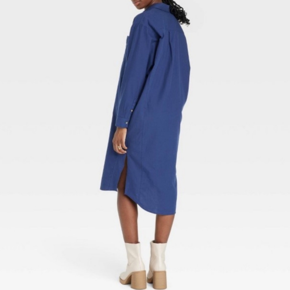 🦋 Universal Thread Long Sleeve Button Down Shirt Midi Dress - Picture 4 of 4
